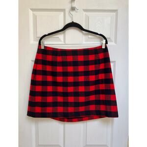 Old Navy Red Buffalo Plaid Mini Skirt